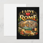 Carte De Remerciements J'aime Rome (Devant / Derrière)