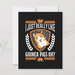Carte De Remerciements J'Aime Vraiment Le Cochon De Guinée