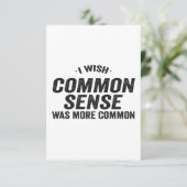 Carte De Remerciements J'Aimerais Que Le Sens Commun Était Plus Commun Dr (Debout devant)