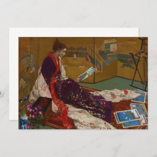 Carte De Remerciements James Whistler - Caprice en violet et or (Devant / Derrière)