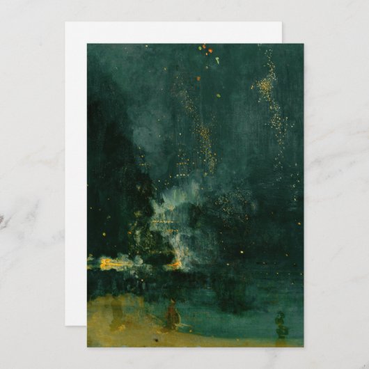 Carte De Remerciements James Whistler - Nocturne en noir et or (Devant / Derrière)