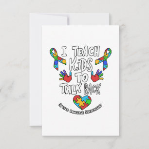 Carte De Remerciements J'Apprends Aux Enfants À Parler De La Thérapie Lin