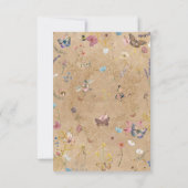 Carte De Remerciements Jardin aux papillons Boho vintage (Dos)