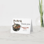 Carte De Remerciements Jardin barbecue Baby shower (Devant)