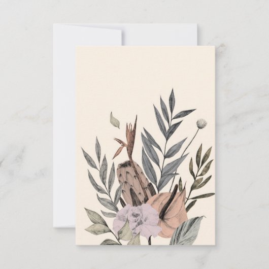 Carte De Remerciements Jardin botanique de Boho - Illustration florale (Devant)