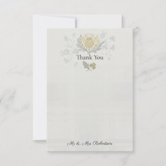Carte De Remerciements Jardin botanique d'encre de lotus de grue