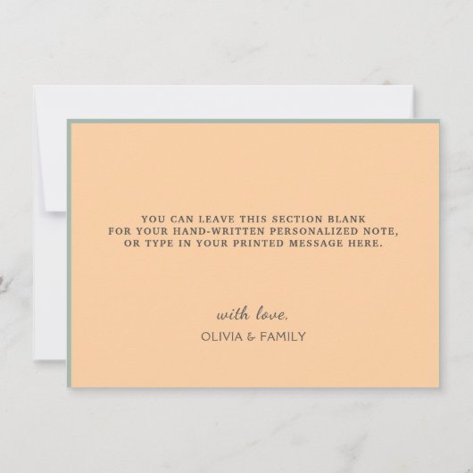 Carte De Remerciements Jardin Citrouille Automne (Dos)