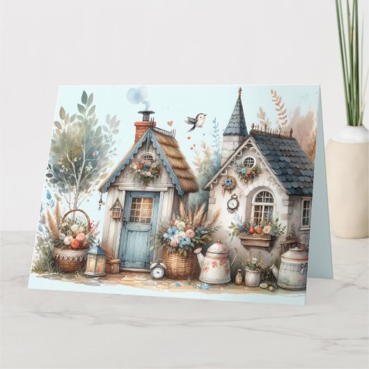 Carte De Remerciements Jardin de chalet Whimsical (Devant)