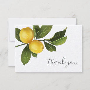 Carte De Remerciements Jardin de Citron Moderne de Mariage Remerciements