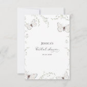 Carte De Remerciements Jardin de papillons blancs Remerciement pour la do (Dos)