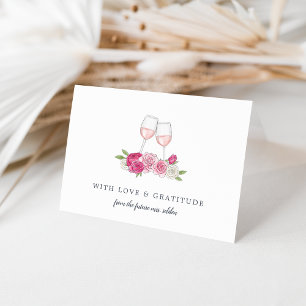Carte De Remerciements Jardin de Rosé Personnalisé