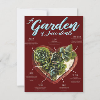 Carte De Remerciements Jardin De Succulents