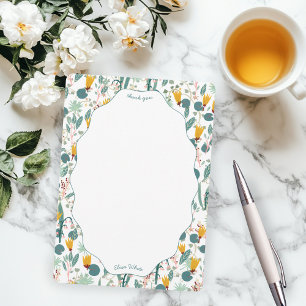 Carte De Remerciements Jardin d'eau Floral Fête de Mariage Douce PERSONNA