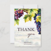 Carte De Remerciements Jardin d'été de cave de vignoble enterrement de vi (Devant)