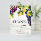 Carte De Remerciements Jardin d'été de cave de vignoble enterrement de vi (Debout devant)