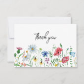 Carte De Remerciements Jardin Fleur sauvage Anniversaire (Devant)