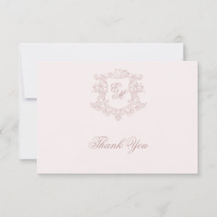 Carte De Remerciements jardin fleuri luxueux victorien