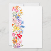 Carte De Remerciements Jardin moderne fleurs sauvages script douche de ma (Dos)