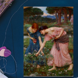 Carte De Remerciements Jardin Romantique Vintage Femmes Préraphaélite