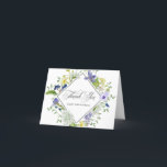 Carte De Remerciements Jardin secret Rustic Boho Fleur sauvage<br><div class="desc">Ce très beau style boho, le "Merci Note", est conçu avec des fleurs sauvages délicats aux teintes d'eau mélangées de violet, de bleu, de jaune et de blanc, avec une végétation à la vigne et des brindilles de forêt comme accents. Une suite de produits assortis est disponible pour réaliser votre...</div>