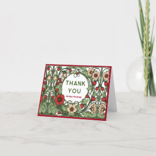 Carte De Remerciements Jardin vintage Art nouveau Mariage