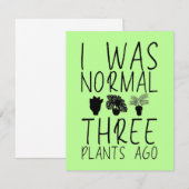 Carte De Remerciements Jardinier Amateur Plantes (Devant / Derrière)