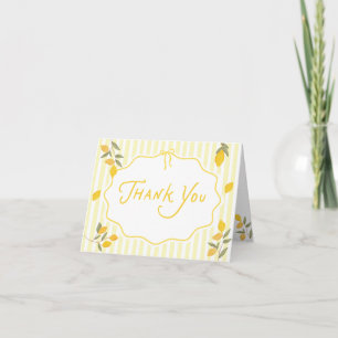 Carte De Remerciements Jaune Citron On a Hâte de te Presser Cadeau de Nai