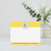 Carte De Remerciements Jaune et Blanc Remerciement social daisy capricieu (Debout devant)