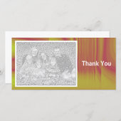 Carte De Remerciements Jaune et marron ombragé (Devant / Derrière)