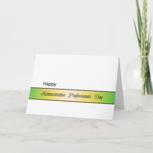 Carte De Remerciements Jaune Jour-Vert de professionnels (Devant)