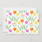Carte De Remerciements Jaune, rose, orange Tulips Motif (Dos)