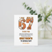 Carte De Remerciements J'avais 6 ans maintenant j'ai 7 ans Basket – Fête  (Debout devant)