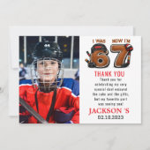 Carte De Remerciements J'avais 6 ans, maintenant j'ai 7 ans – Fête d'anni (Devant)
