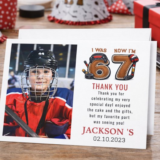 Carte De Remerciements J'avais 6 ans, maintenant j'ai 7 ans – Fête d'anni