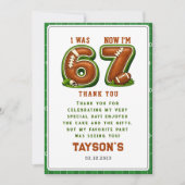 Carte De Remerciements J'avais 6 ans, maintenant j'ai 7 ans – Football Am (Devant)