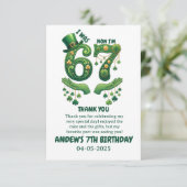 Carte De Remerciements J'avais 6 ans maintenant j'ai 7 ans Garçon Saint-P (Debout devant)