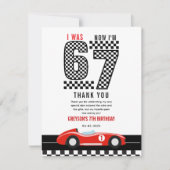 Carte De Remerciements J'avais 6 ans maintenant j'ai 7 ans garçon voiture (Devant)