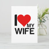 CARTE DE REMERCIEMENTS JE COEUR MA FEMME (Debout devant)