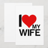 CARTE DE REMERCIEMENTS JE COEUR MA FEMME (Devant / Derrière)