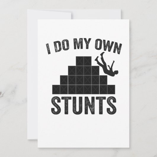 Carte De Remerciements Je fais mes propres Stunts Funny Crate Challenge C (Devant)