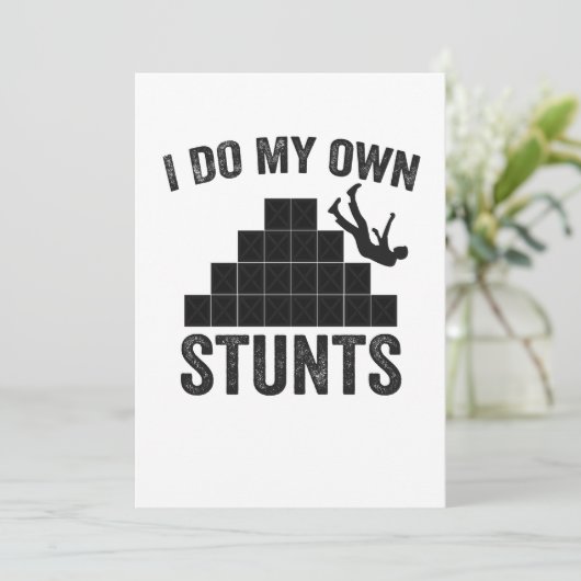 Carte De Remerciements Je fais mes propres Stunts Funny Crate Challenge C (Debout devant)