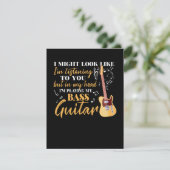 Carte De Remerciements Je joue ma basse guitare (Debout devant)