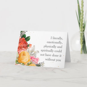Carte De Remerciements Je N'Aurais Pas Pu Le Faire Sans Toi