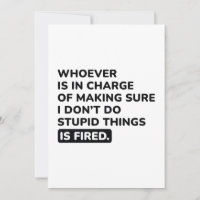 Je ne fais pas des choses stupides