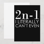 Carte De Remerciements Je ne peux même pas enseigner mathématiques mathém (Devant / Derrière)