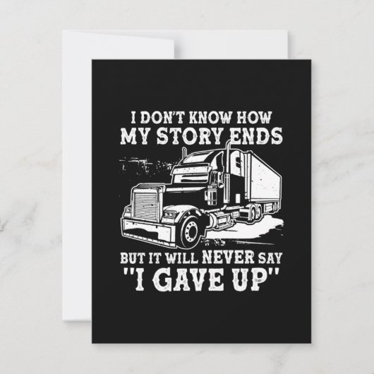 Carte De Remerciements Je ne sais pas comment mon histoire se termine, j' (Devant)