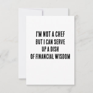 Carte De Remerciements Je ne suis pas un chef, mais je peux servir un pla