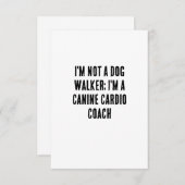 Carte De Remerciements Je ne suis pas un chien marchant ; je suis un card (Devant / Derrière)