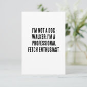 Carte De Remerciements Je ne suis pas un marcheur de chiens ; je suis un (Debout devant)