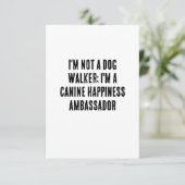 Carte De Remerciements Je ne suis pas un marcheur de chiens ; je suis un (Debout devant)